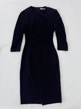 Olga Skazkina Black Jersey Sheath/Tube Midi Dress – Black – XS
